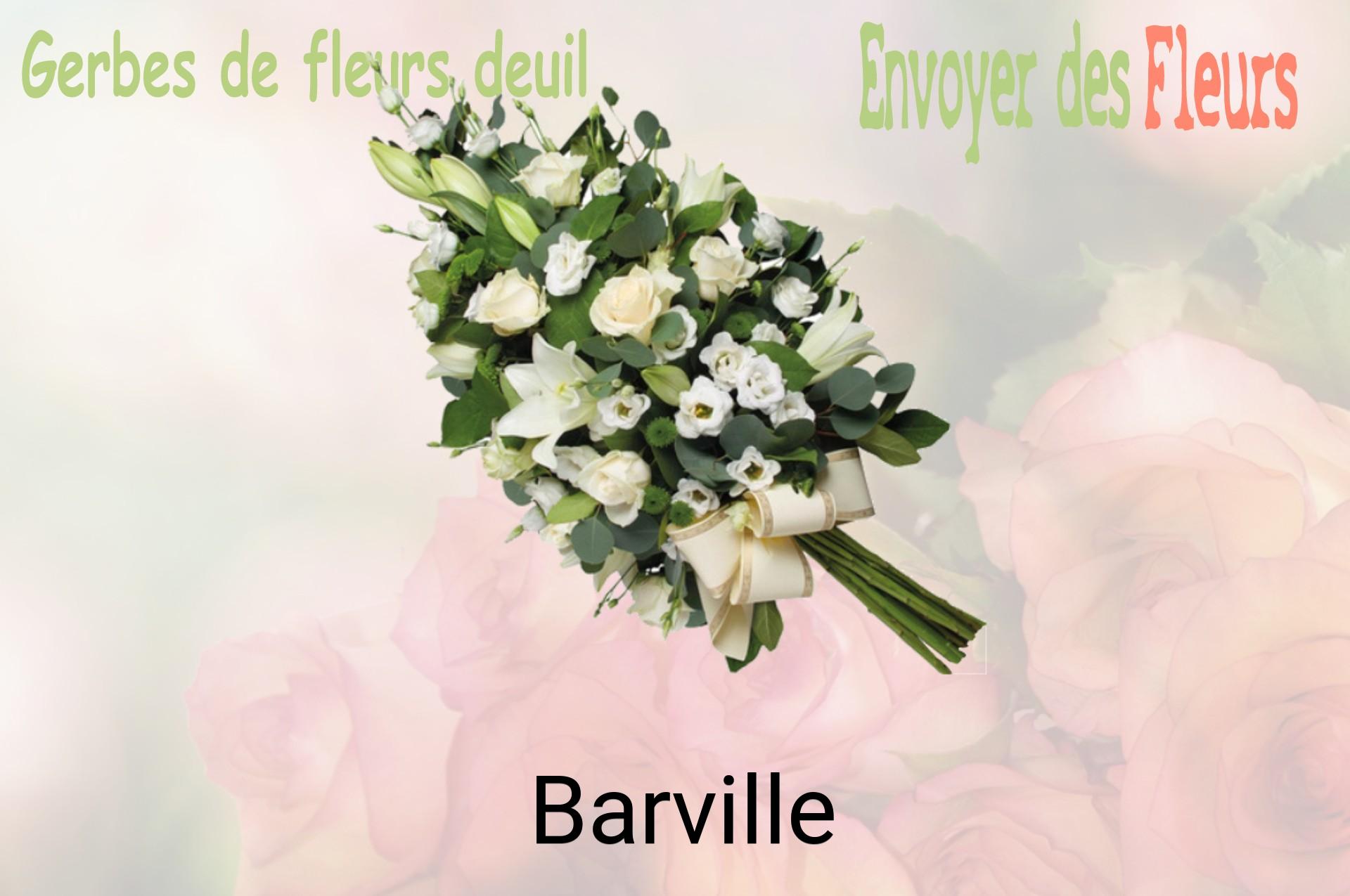 Gerbe de fleurs de deuil livrée à Barville